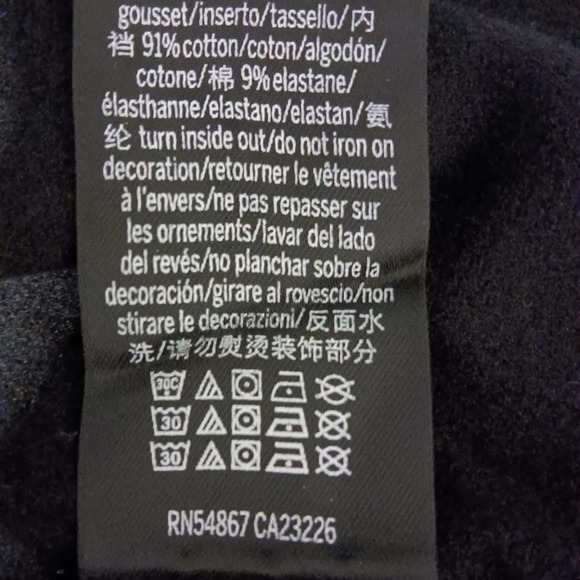 Pink Cozy High Waist Lace-Up Legging Solid Black Full Length Fleece Lined Size M - Picture 6 of 7